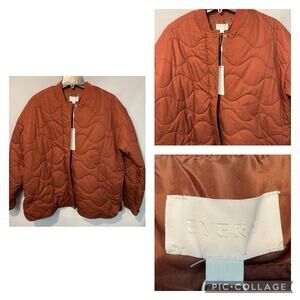Every Ladies Quilted Full Zip Jacket Brown Size..XL NWT